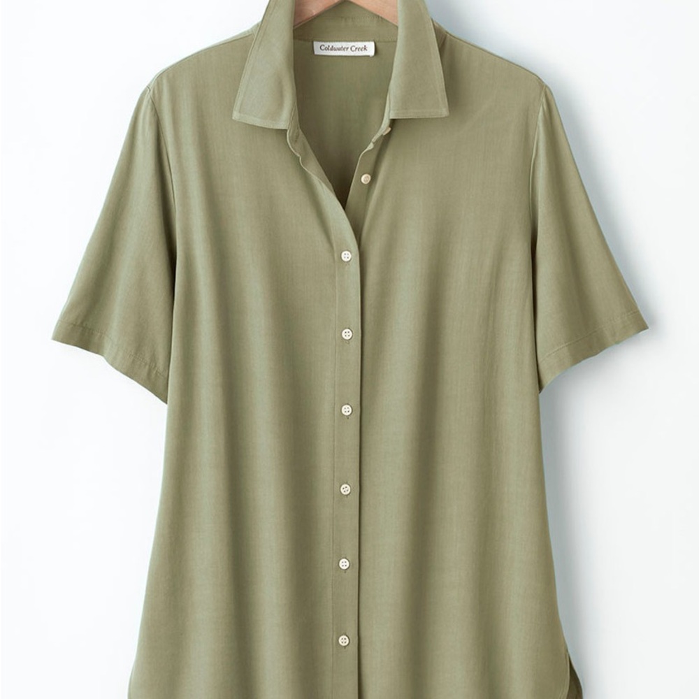 Coldwater Creek Olive Women's Bistro Top